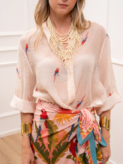 Camicia Pappagallo rosso in lyocell - HaveOne