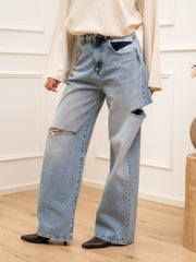 Jeans Poppy sky con rotture - Icon Denim