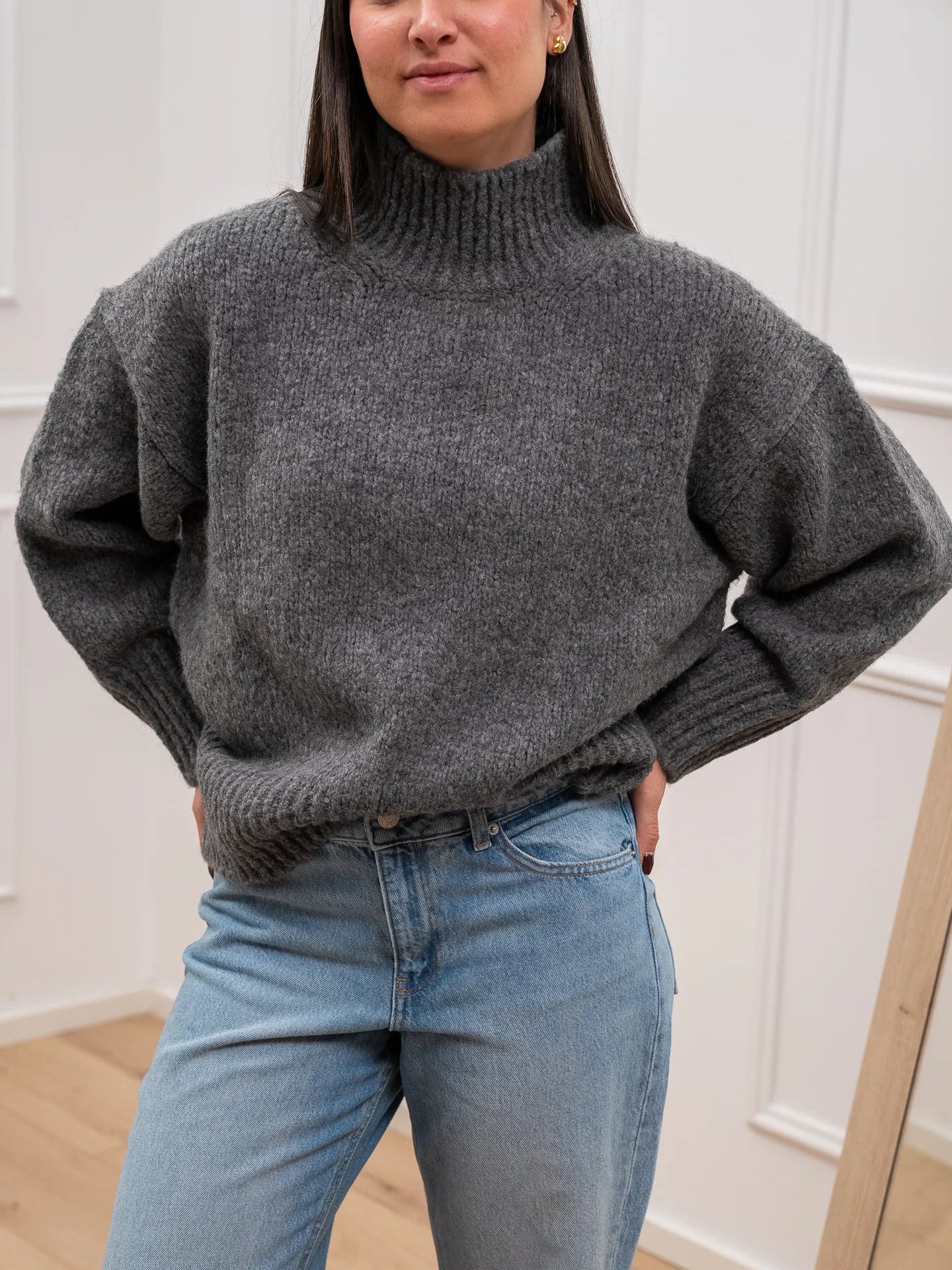 Maglia asfalto collo a cratere - Vicolo