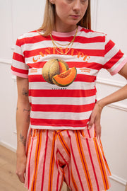 T shirt Cantalupe latte, rosa e rosso - HaveOne