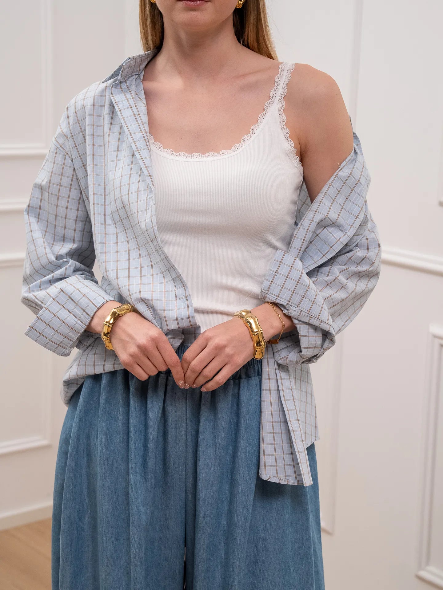 Camicia Gulliver check celeste - Crispy