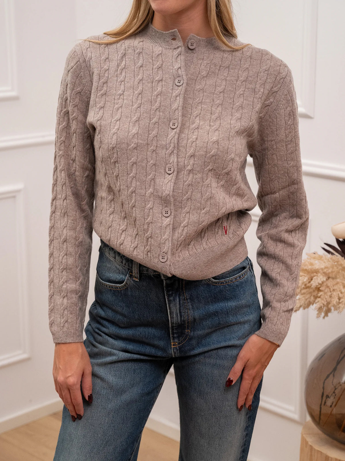 Maglia rebecchina a trecce 100% lana - Vicolo