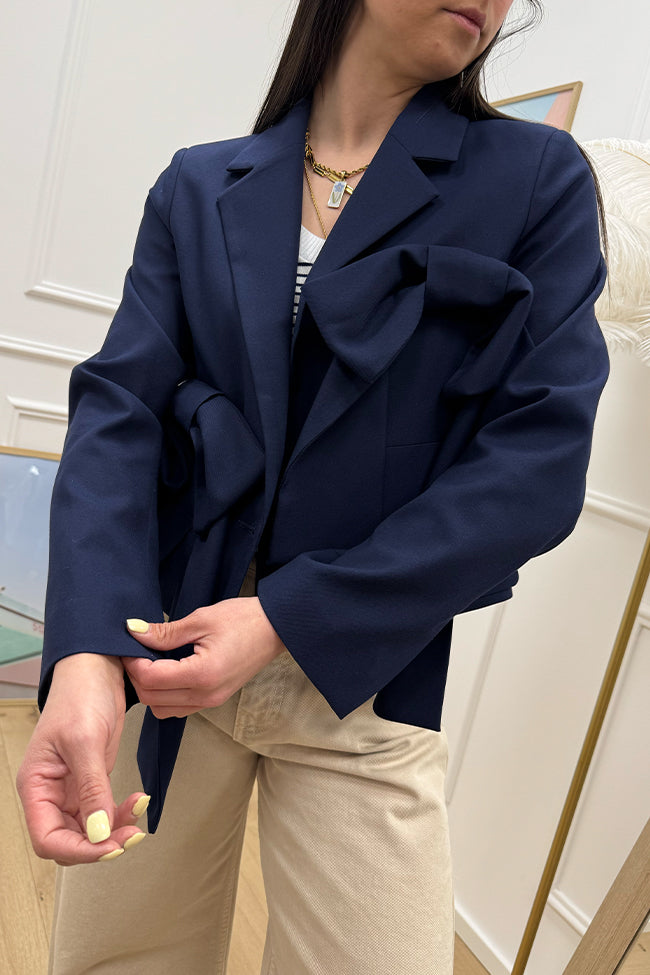 Giacca Emily blu con i fiocchi - Vicolo