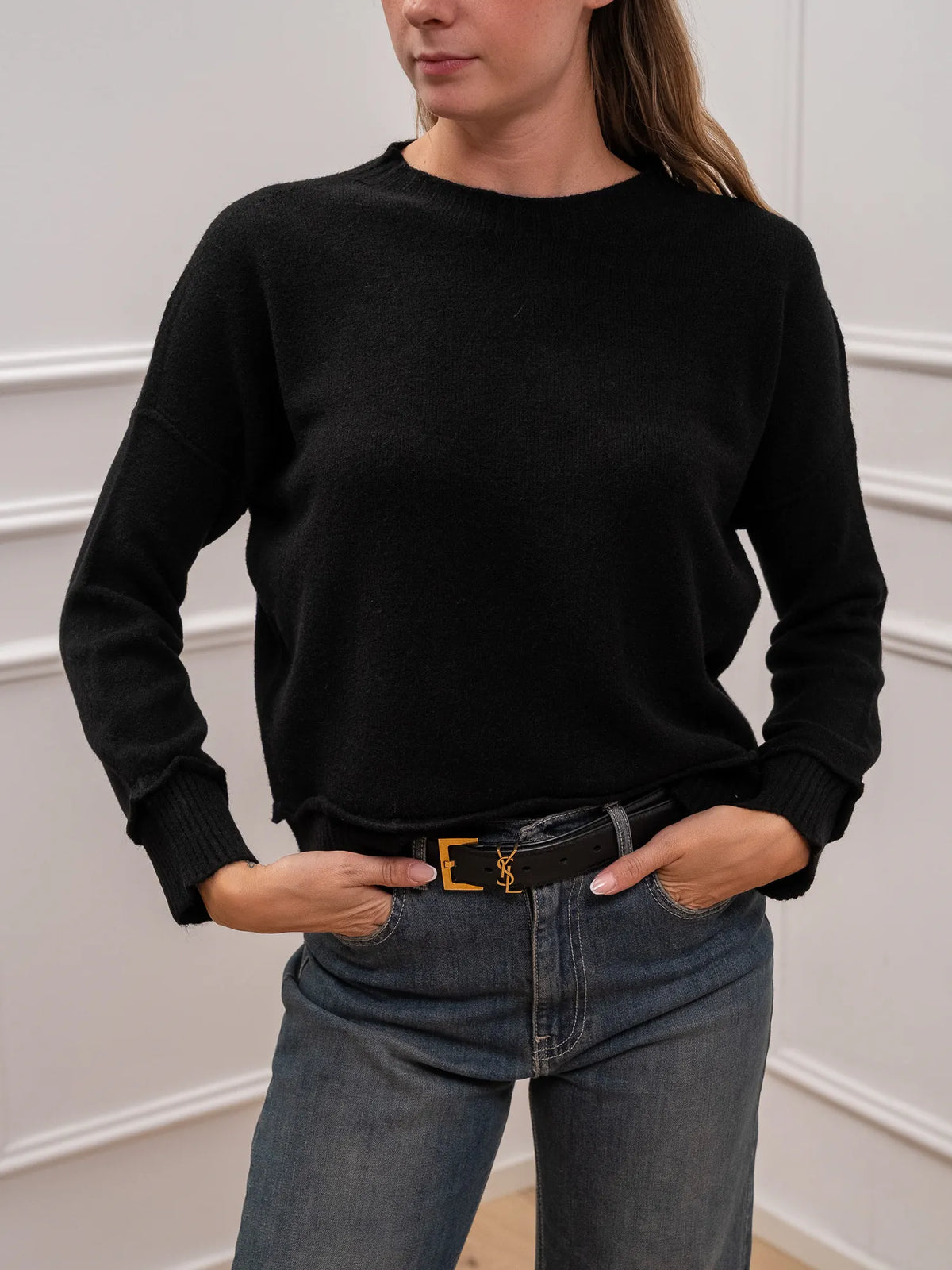 Maglia con impunture misto viscosa - HaveOne
