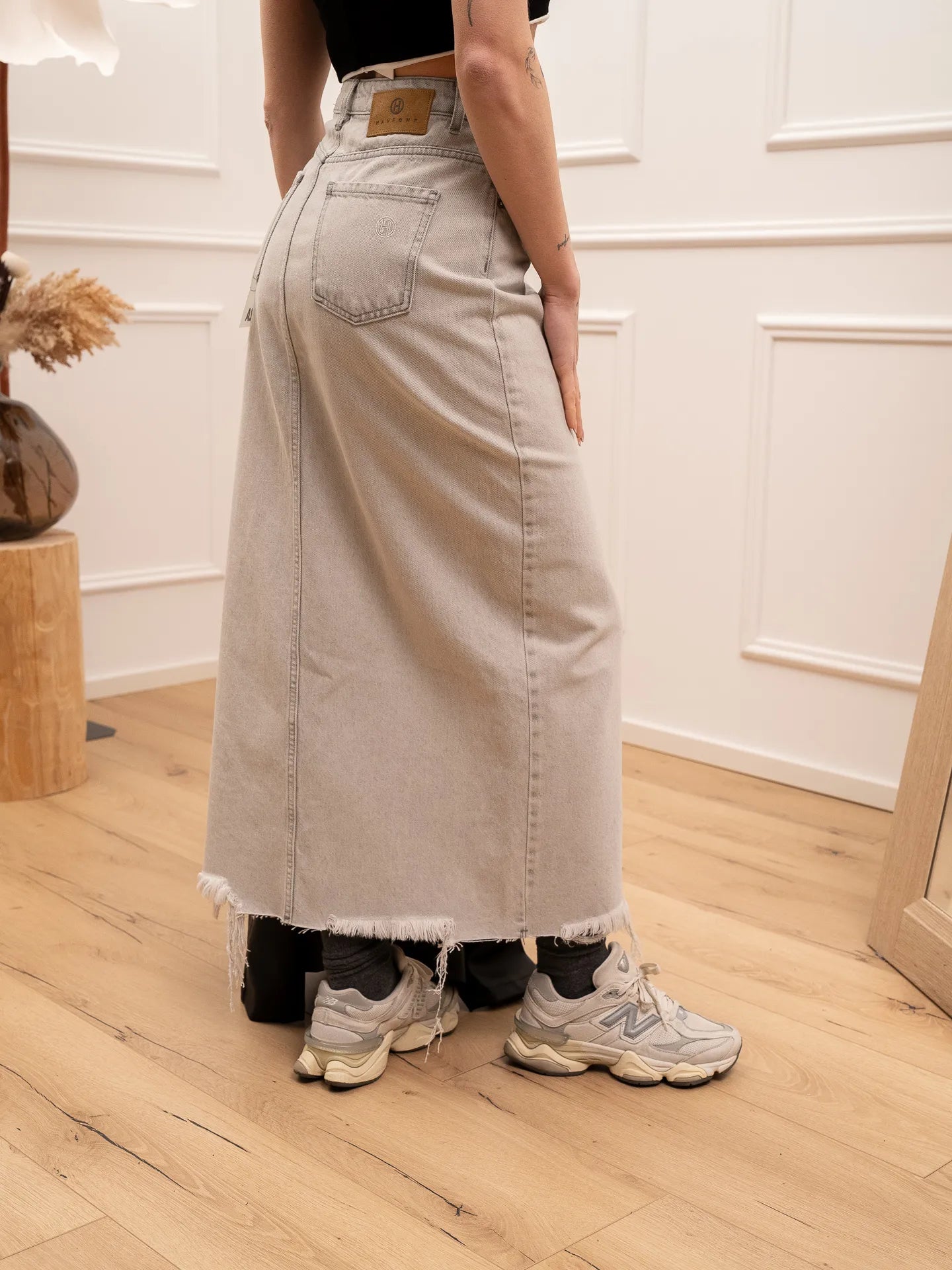 Gonna Ginza in denim grigio - HaveOne