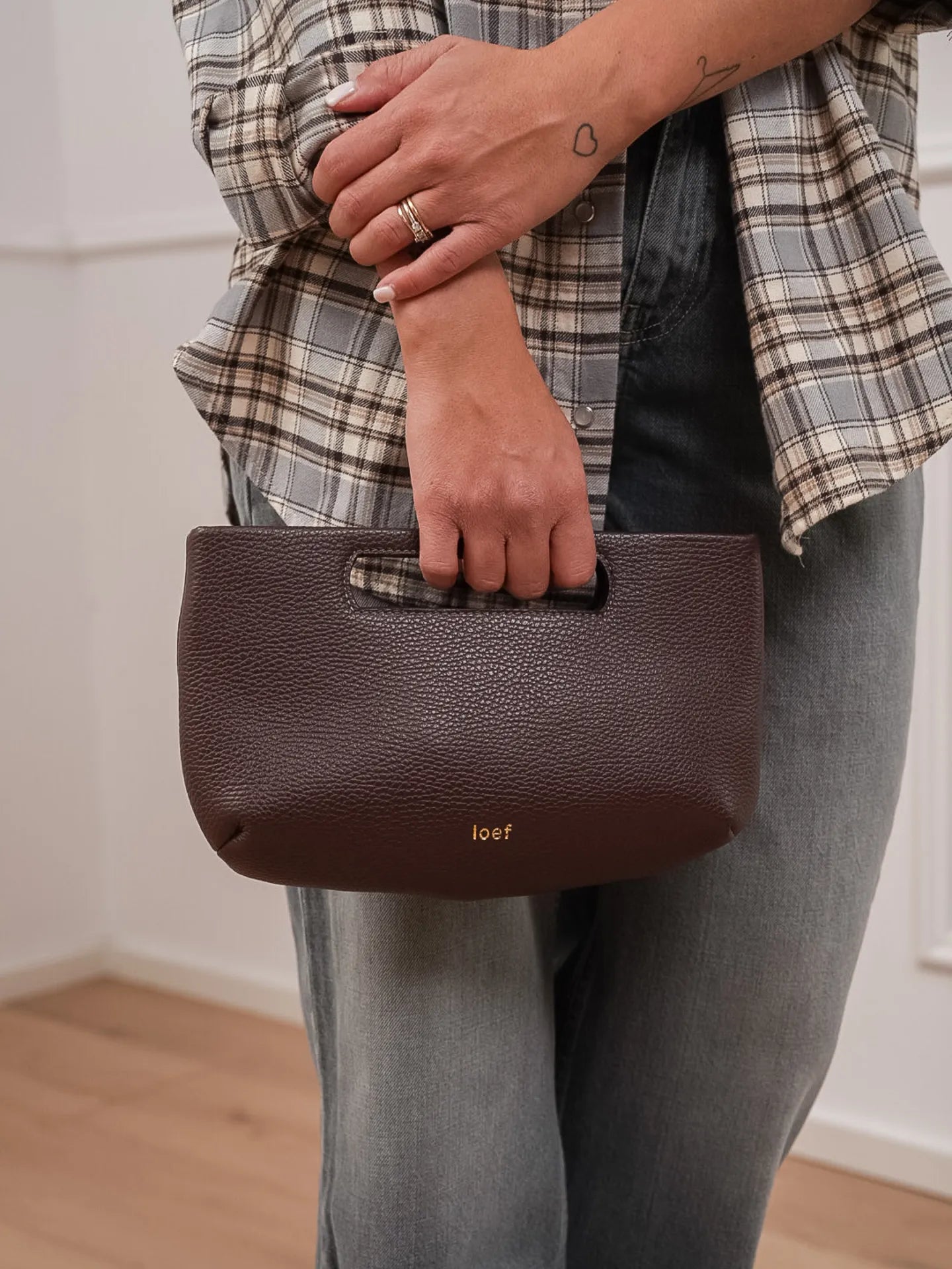 Borsa mini Dalia legno - Ioef