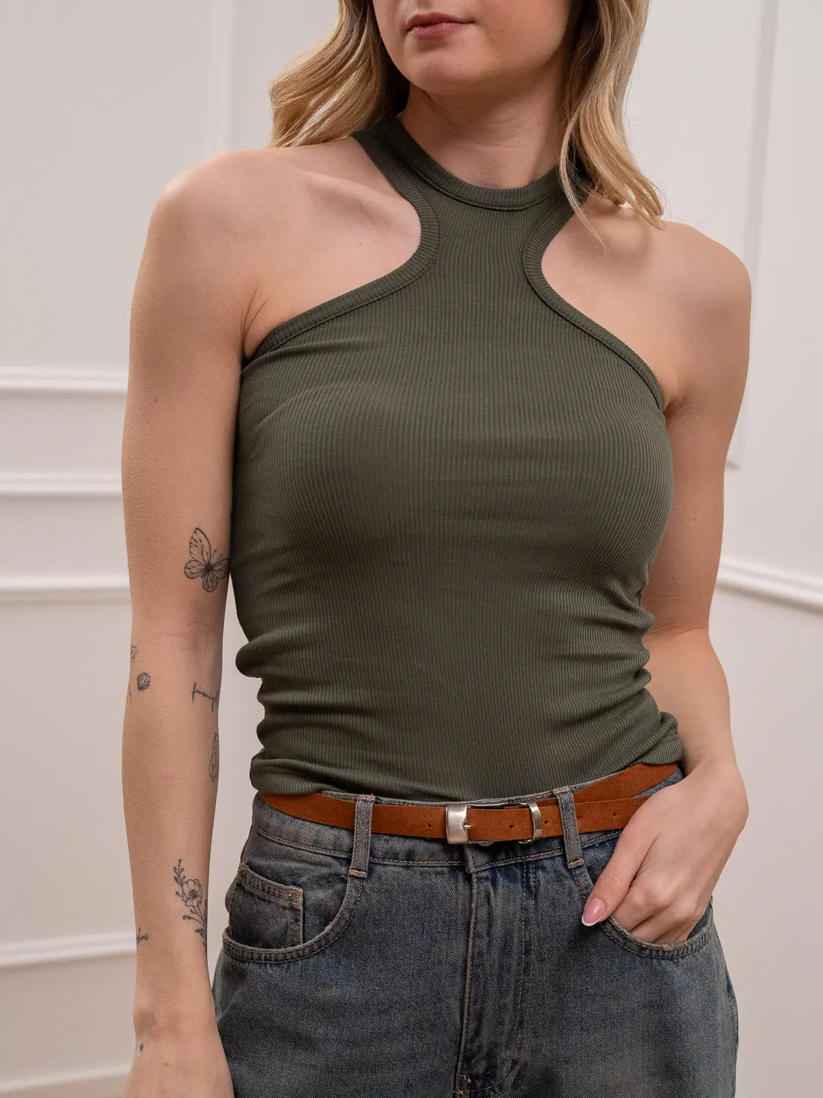 Canotta maxi america militare a costine - Vicolo