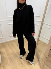 Set coordinato maglia e pantalone nero - HaveOne