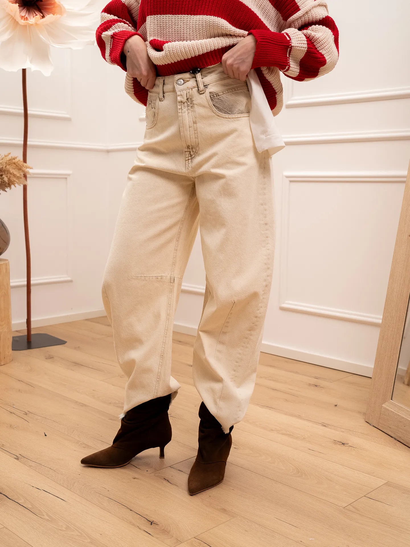 Jeans Barbara Tusa denim crema - HaveOne