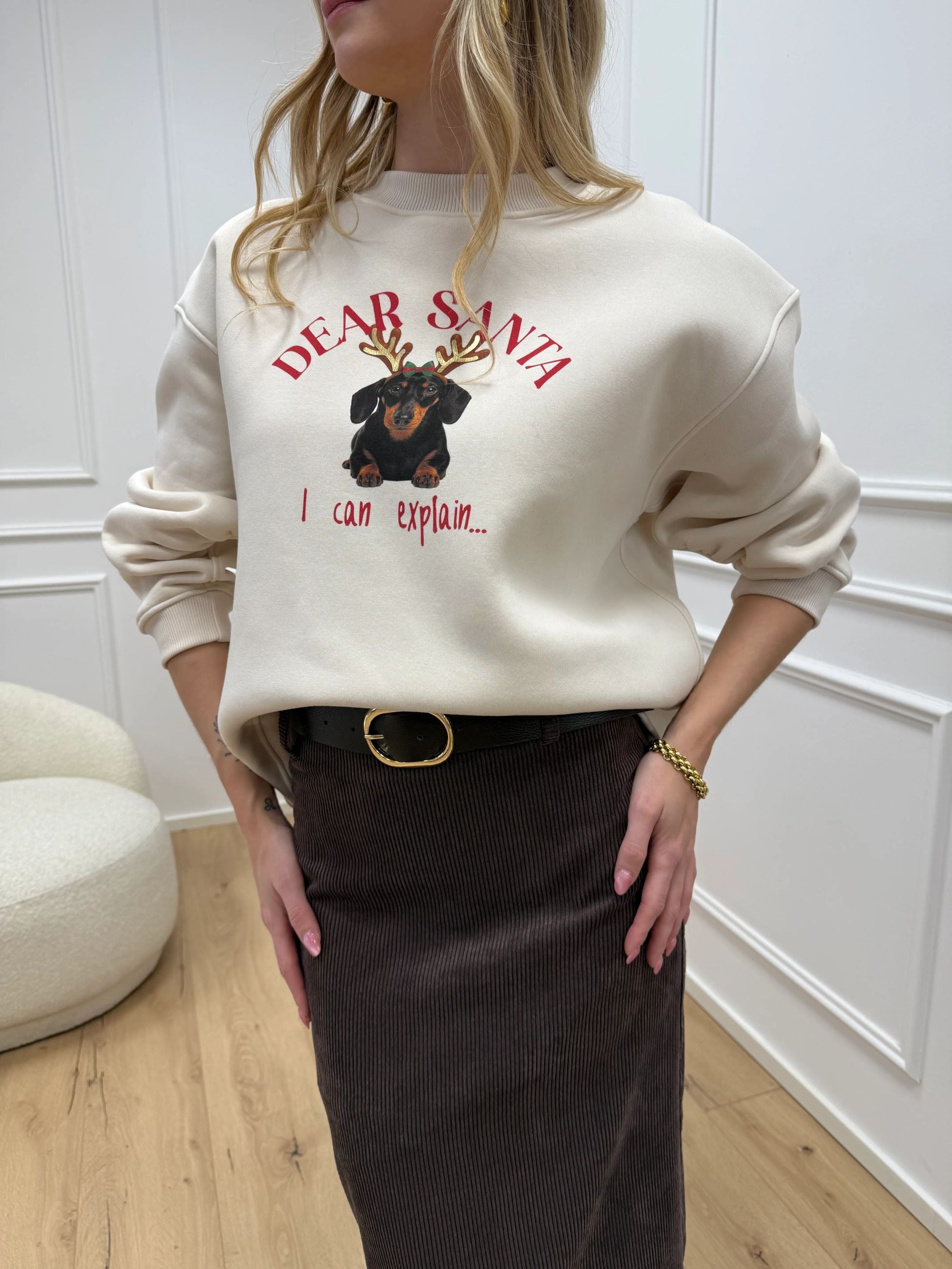 Felpa burro "Dear Santa" - Vicolo