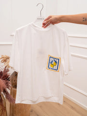 T shirt panna patch Agrumes - Tensione In
