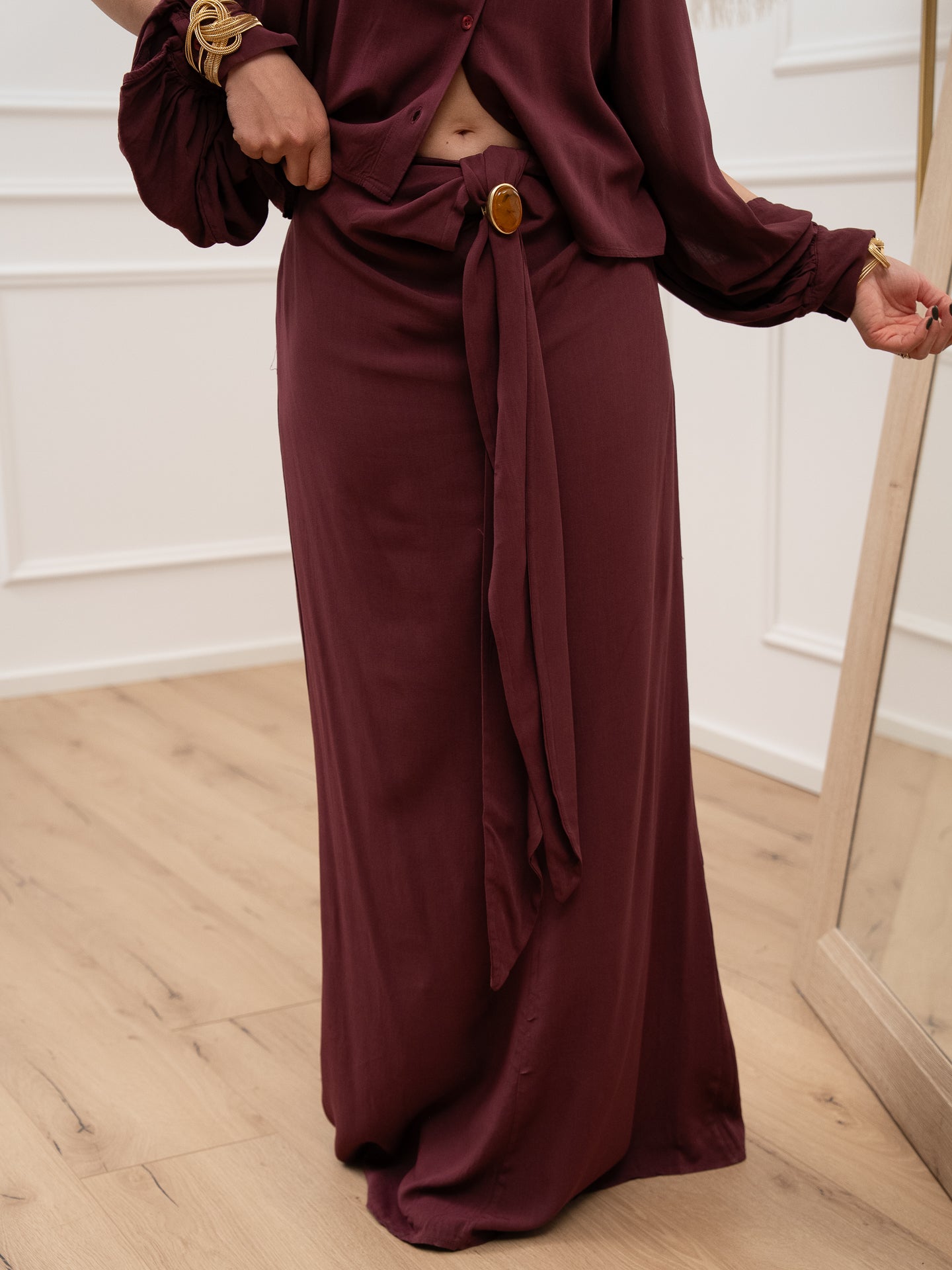 Gonna lunga india fusciacca con pietra - HaveOne