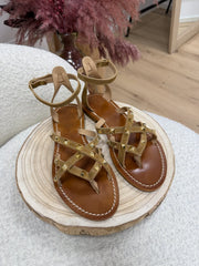 Sandali Spike sabbia con borchie - Divine Follie