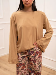 T shirt camel maxi manica e spalline - Crispy