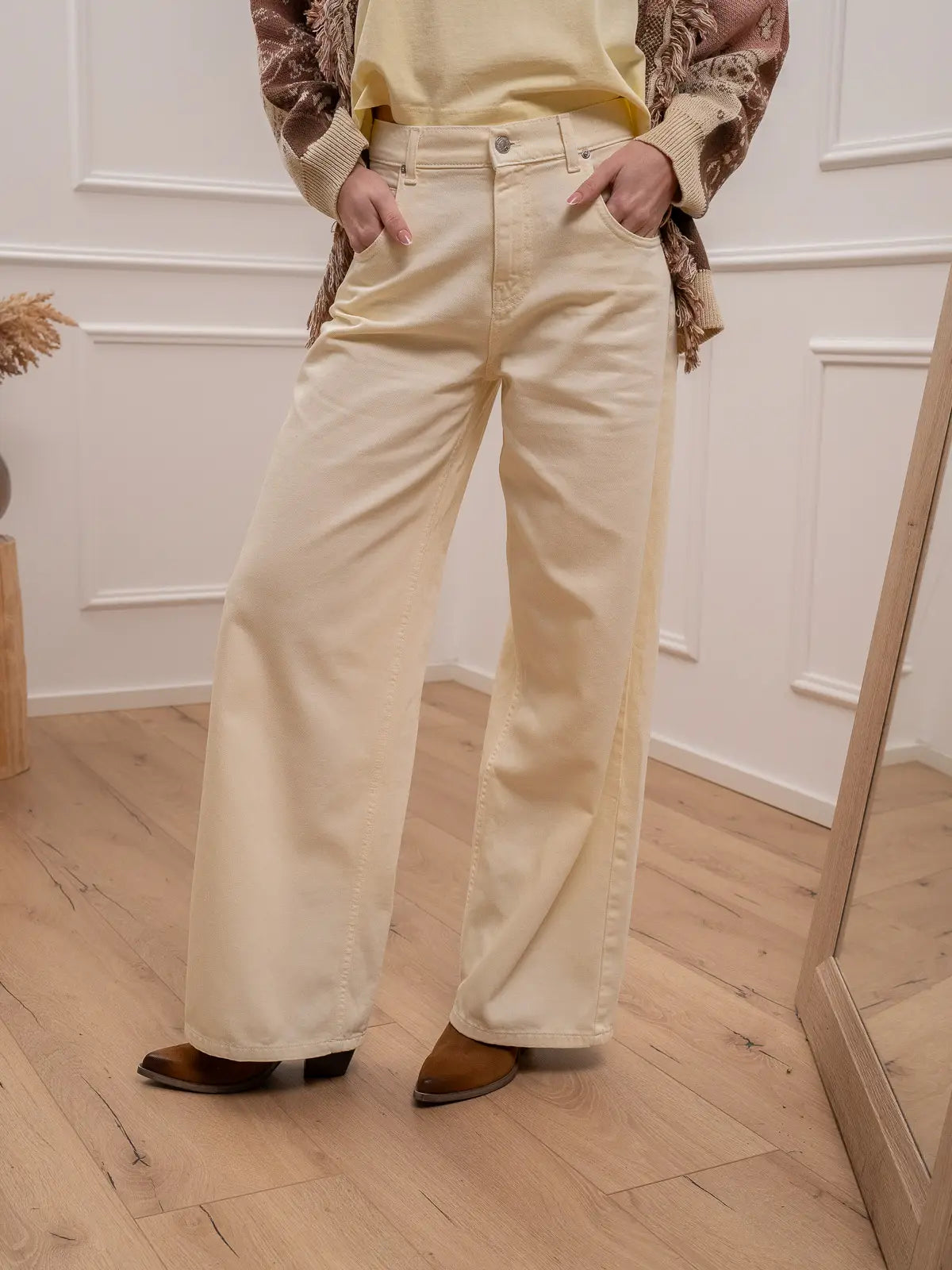 Jeans Mia giallo burro baggy fit - Vicolo