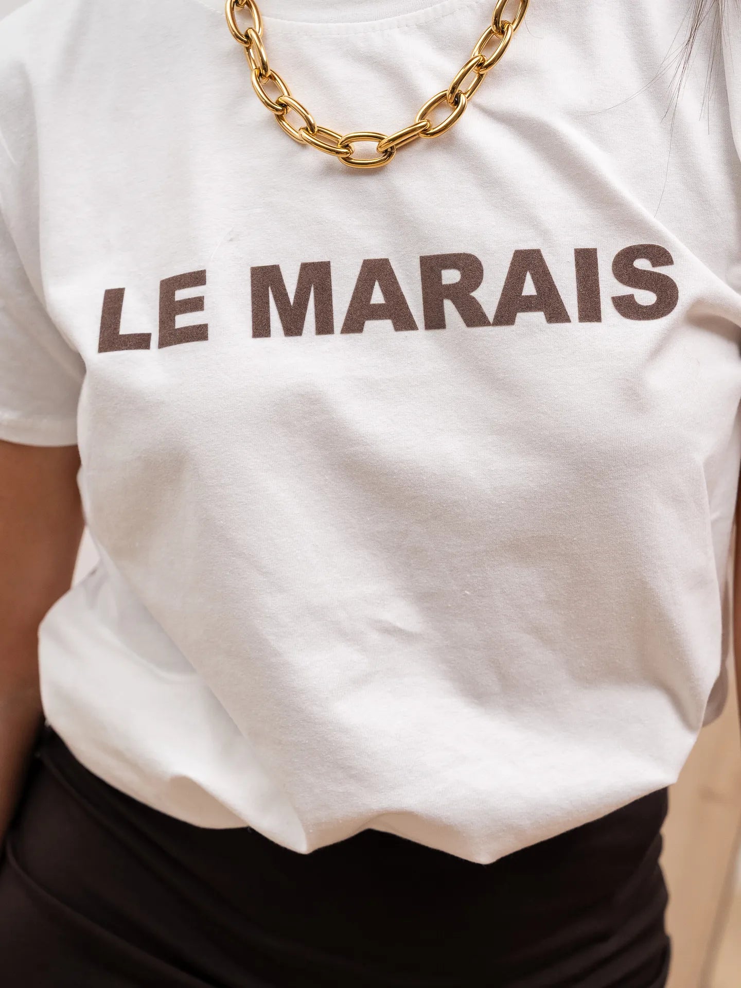 T shirt Le Marais floccata moro - Vicolo