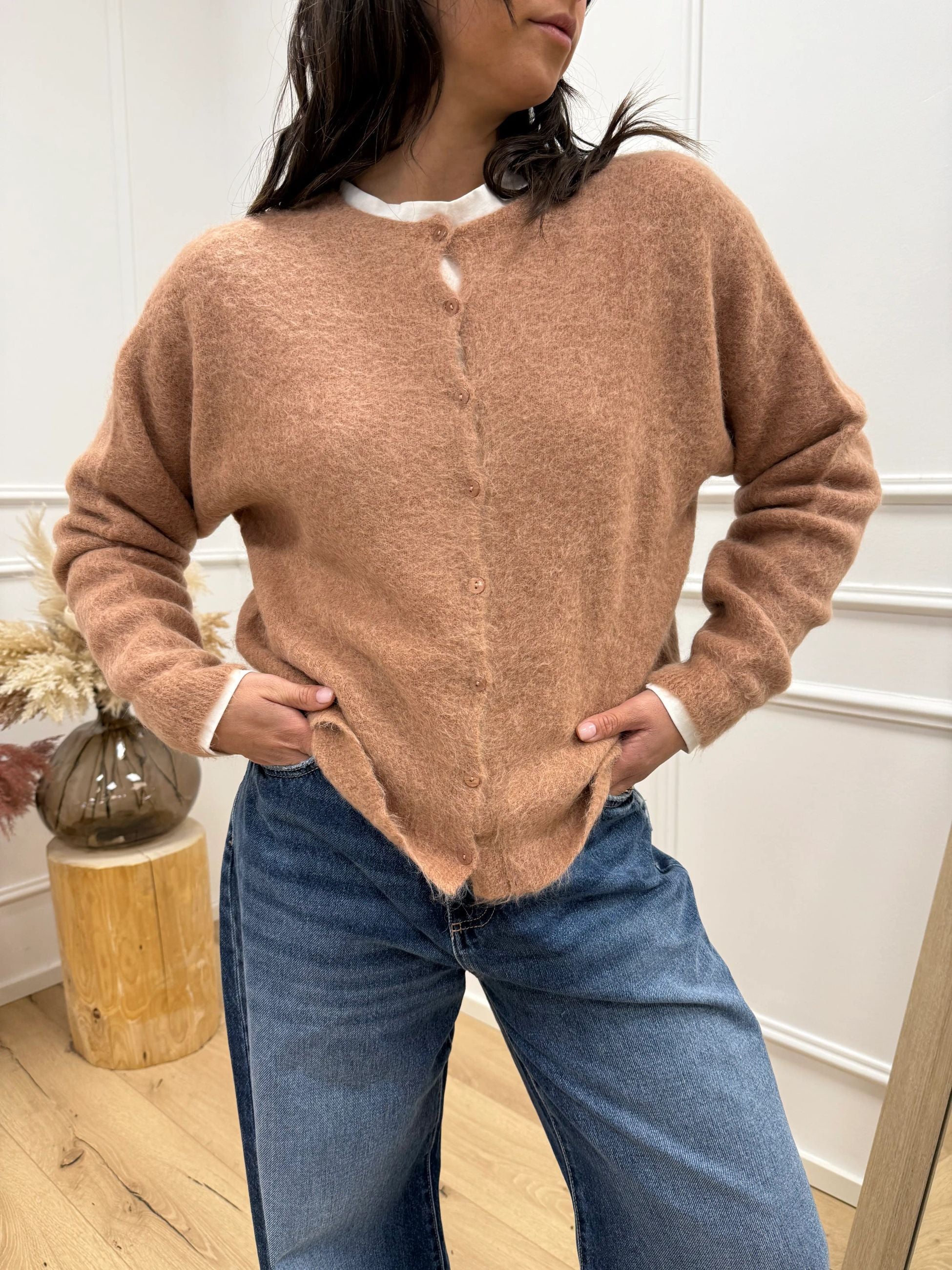 Cardigan soffice mou in alpaca - Kontatto