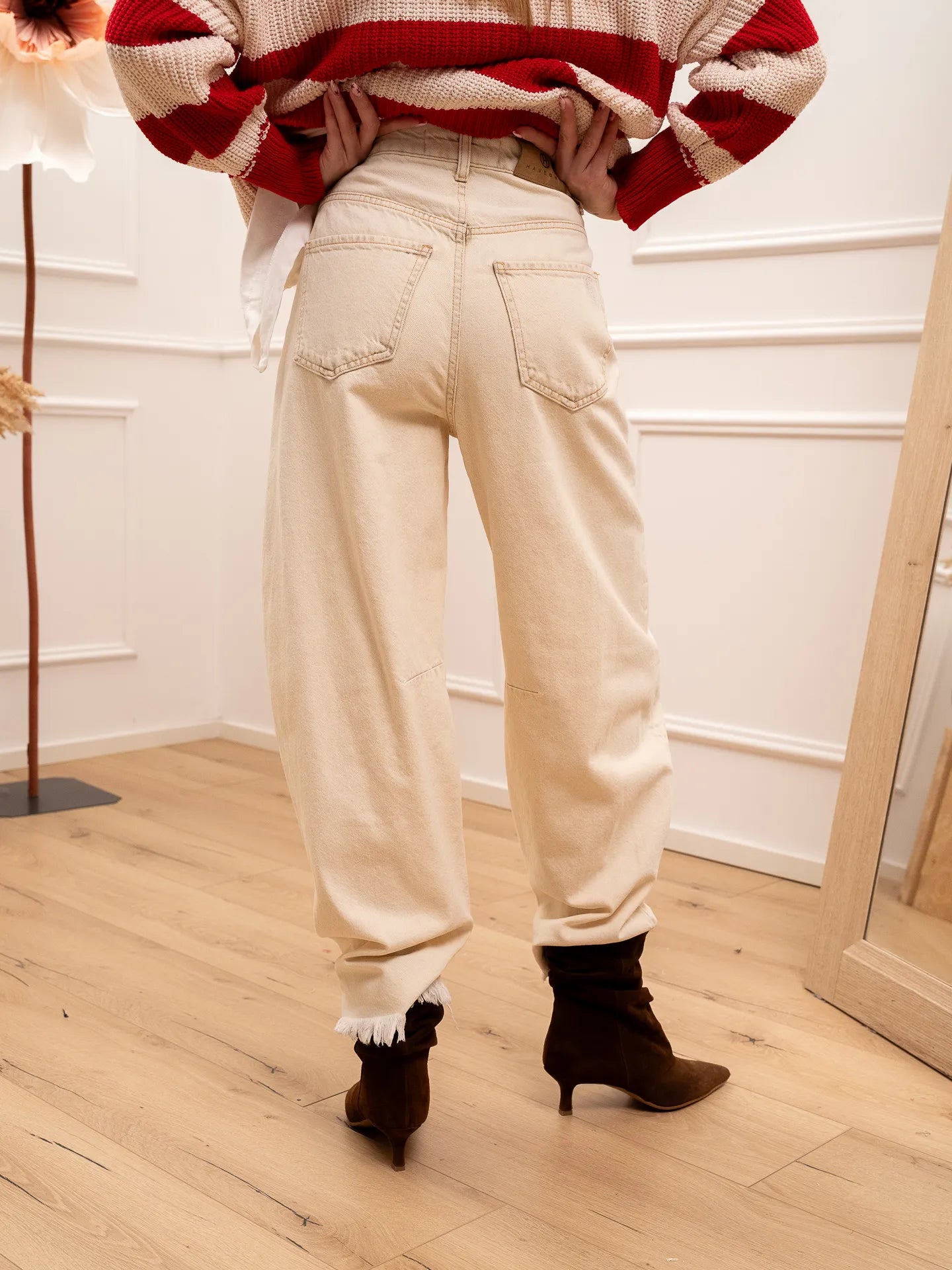 Jeans Barbara Tusa denim crema - HaveOne