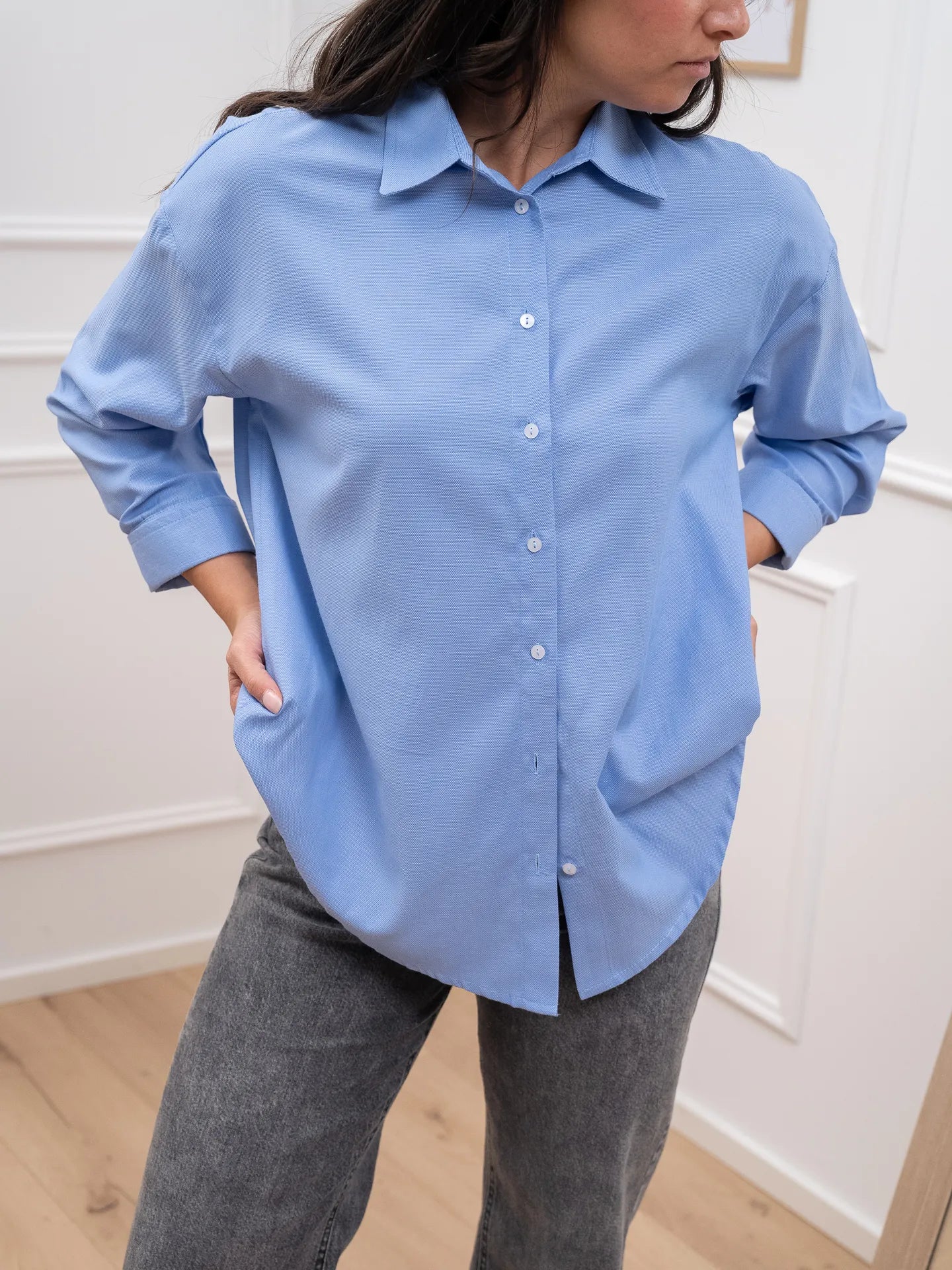 Camicia over celeste oxford - Dixie