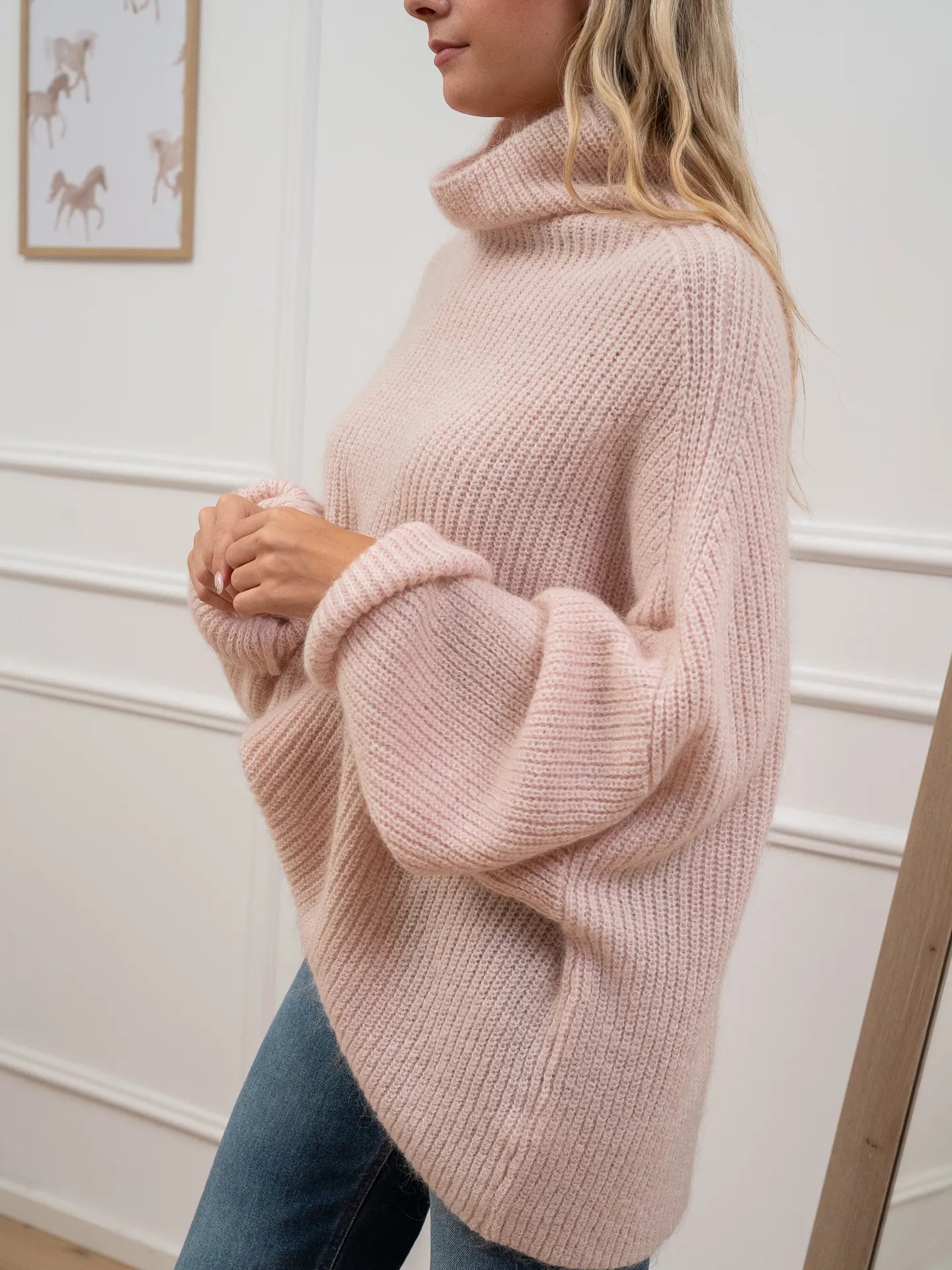 Dolcevita over rosa punto pannocchia - Kontatto