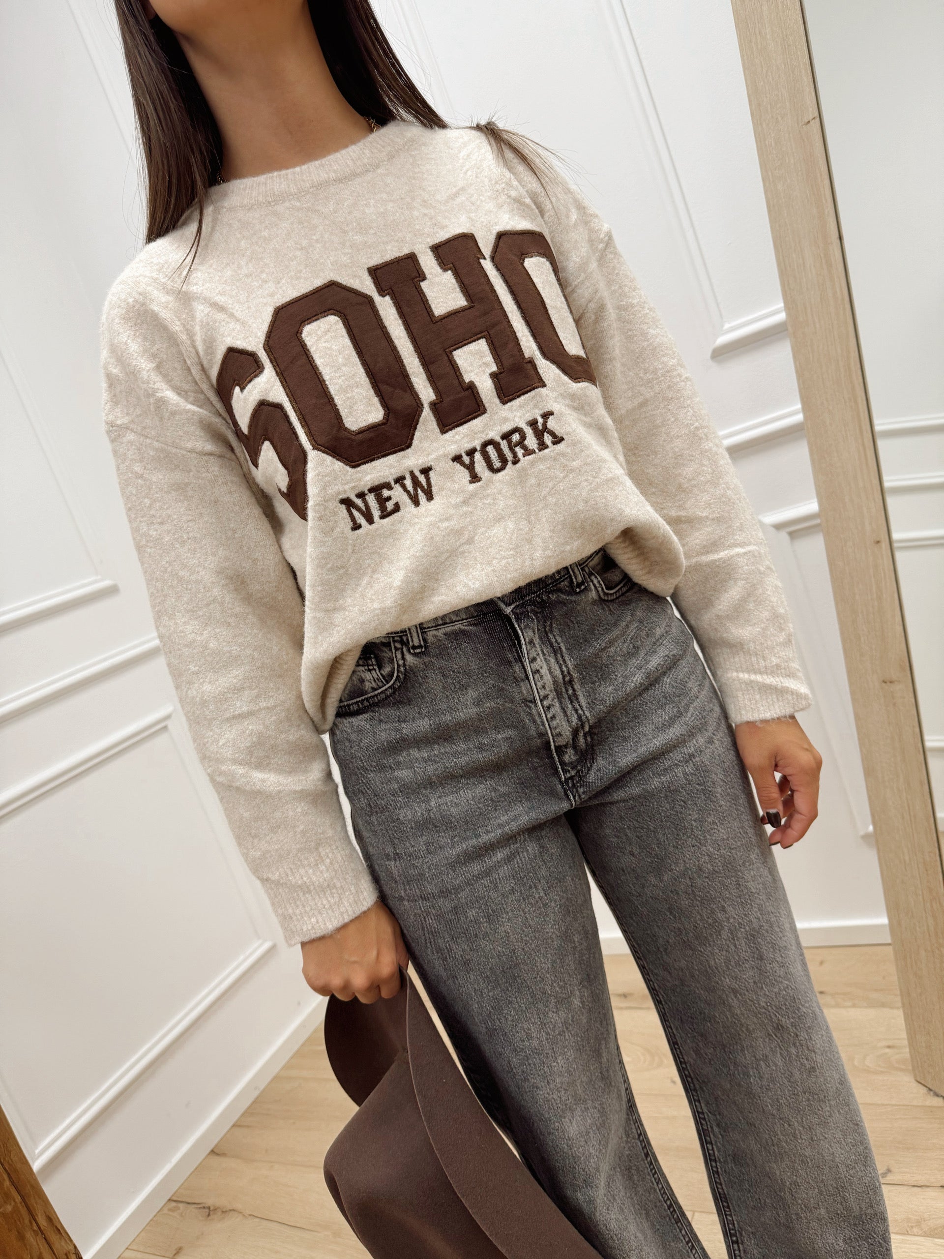 Maglia panna "Soho" misto lana - HaveOne
