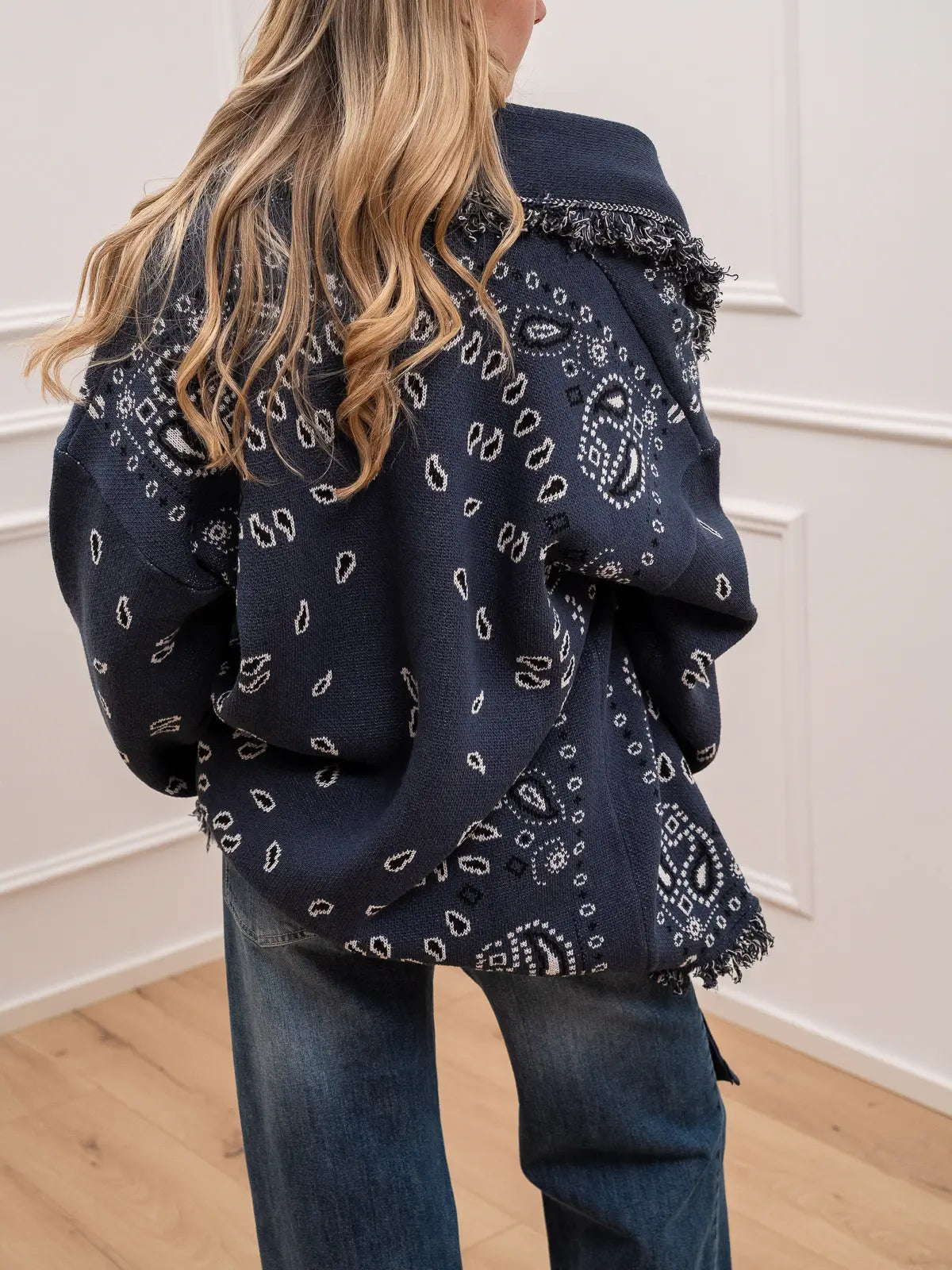 Cardigan alanui bandana blu - Tensione In