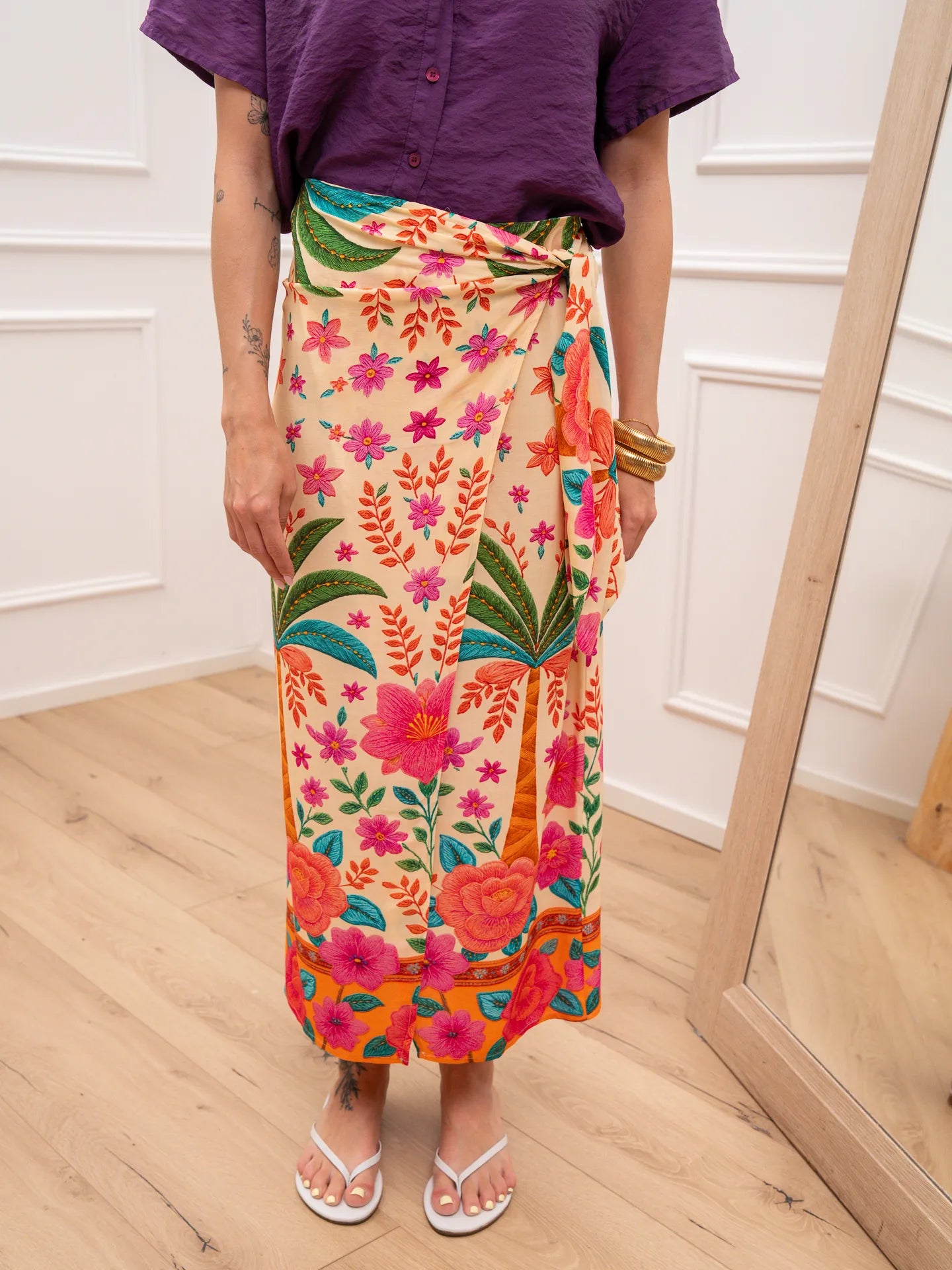 Gonna pareo Paradise multicolor lunga - Tensione In