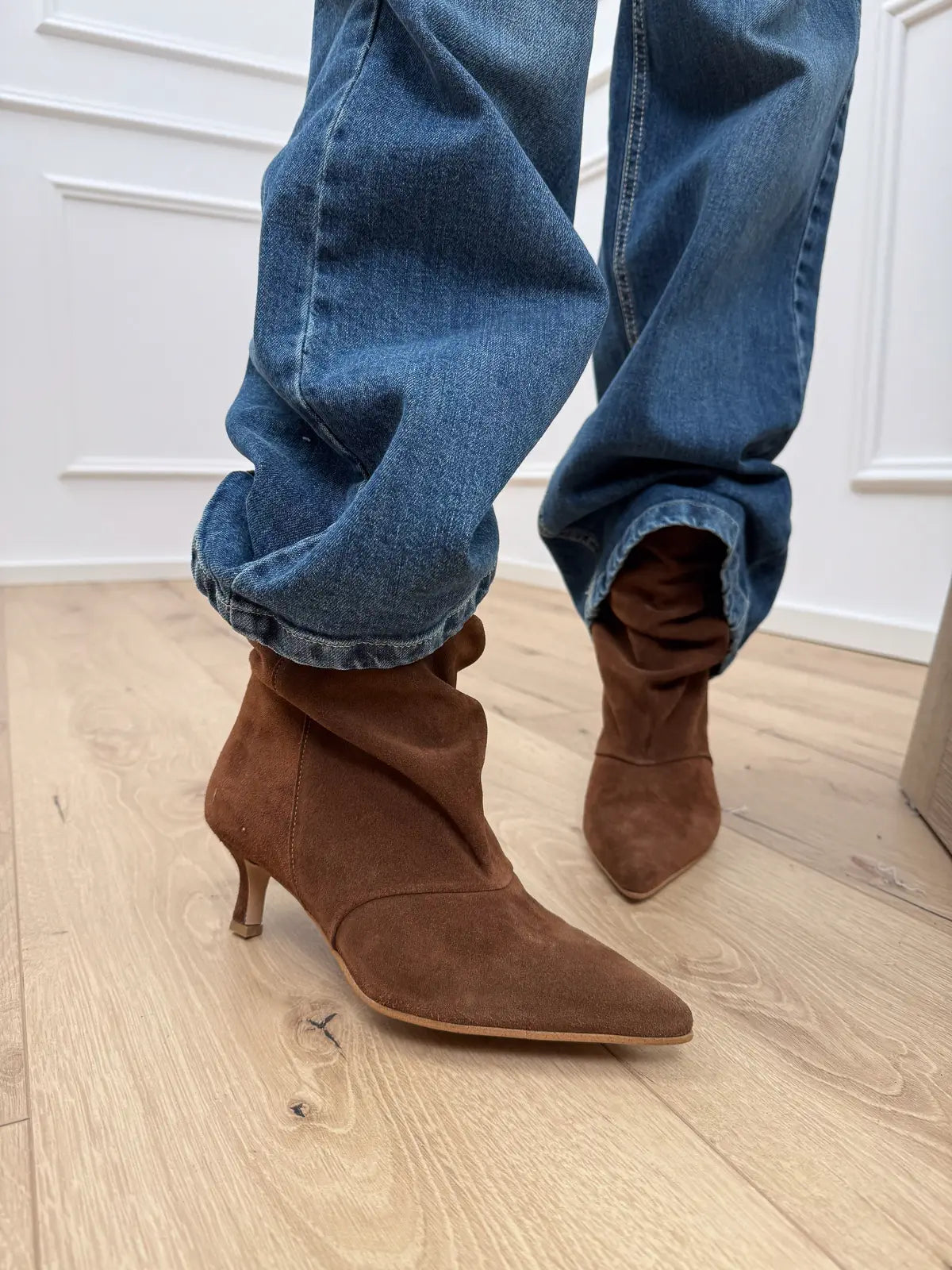 Stivaletto bruciato gambale arricciato - Divine Follie