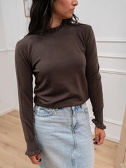 Maglia moro colletto rouches - HaveOne