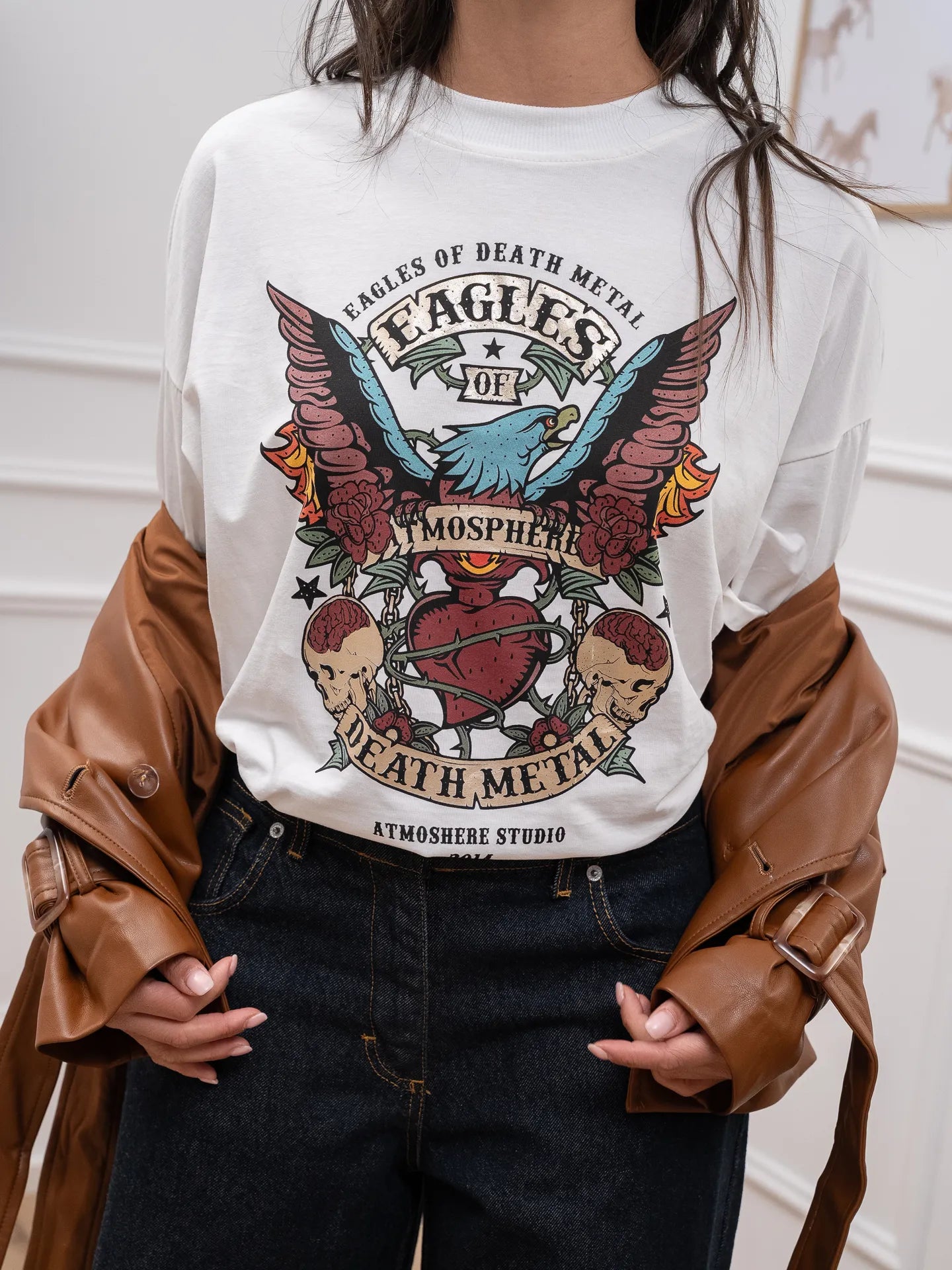 T shirt burro stampa Eagles - HaveOne