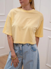 T shirt Andrea crop giallina loose fit - JJXX