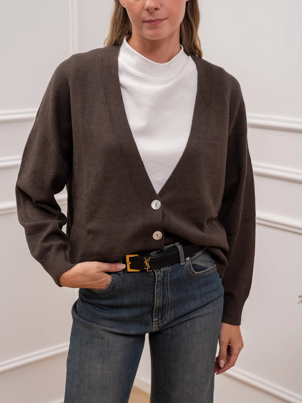 Cardigan doppio filo in viscosa - HaveOne