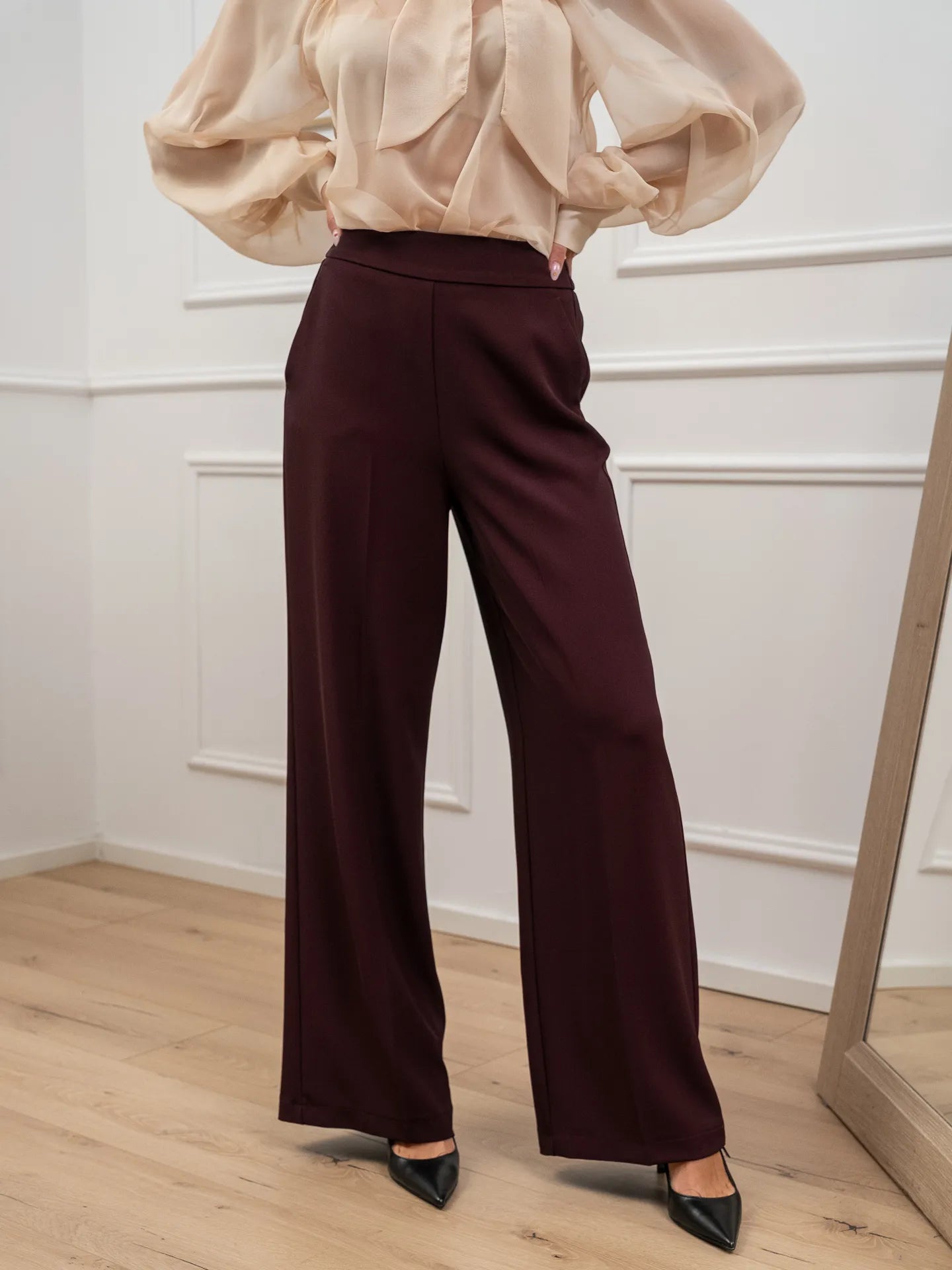 Pantaloni Irma vino fluido - Vicolo