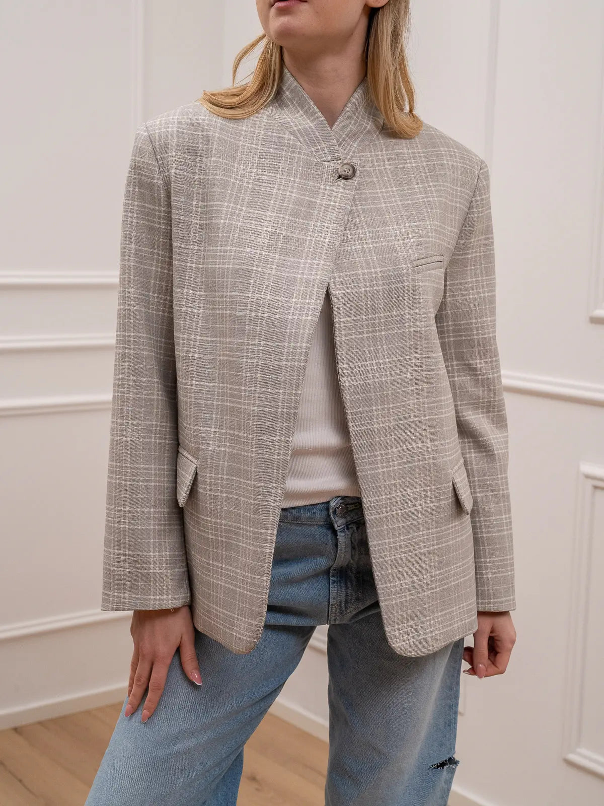 Giacca Pepe check grigia - Vicolo