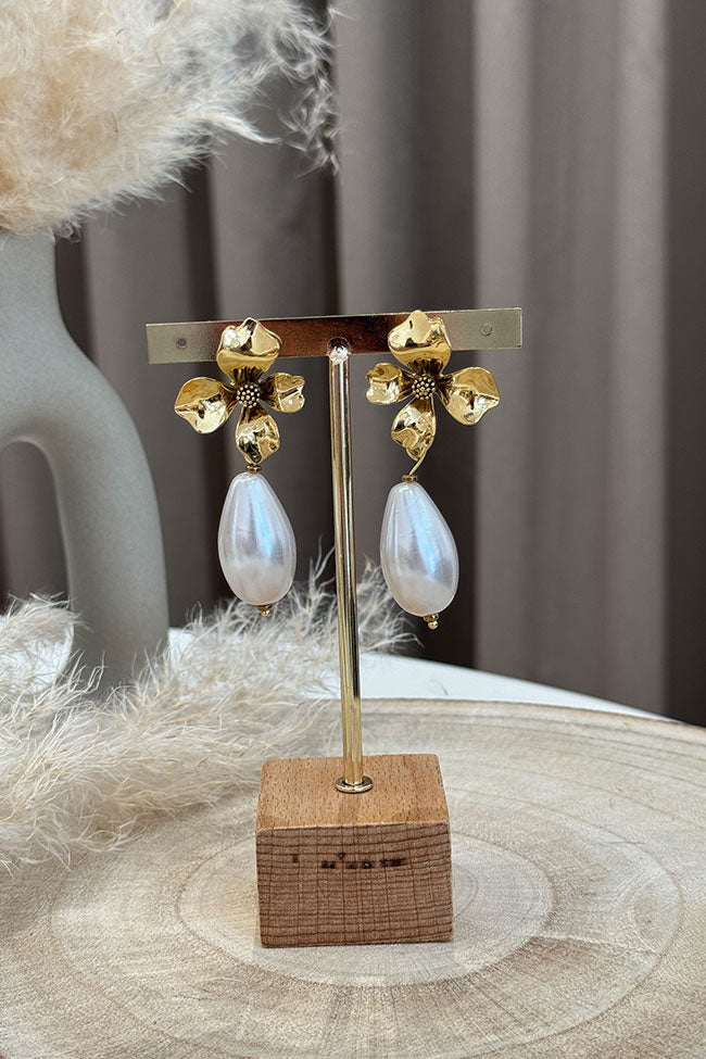 Orecchini Pearl Blossom oro e perla - Calibro Shop