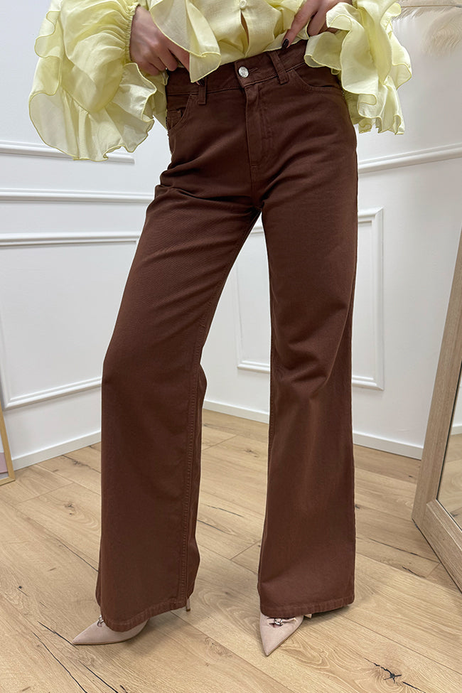 Jeans palazzo Tokyo denim bruciato - HaveOne