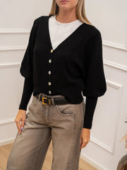 Cardigan Daily manica balloon in viscosa - HaveOne