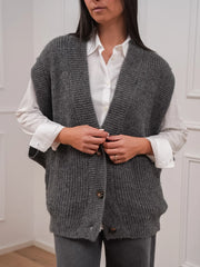 Gilet over grafite tre bottoni - Vicolo