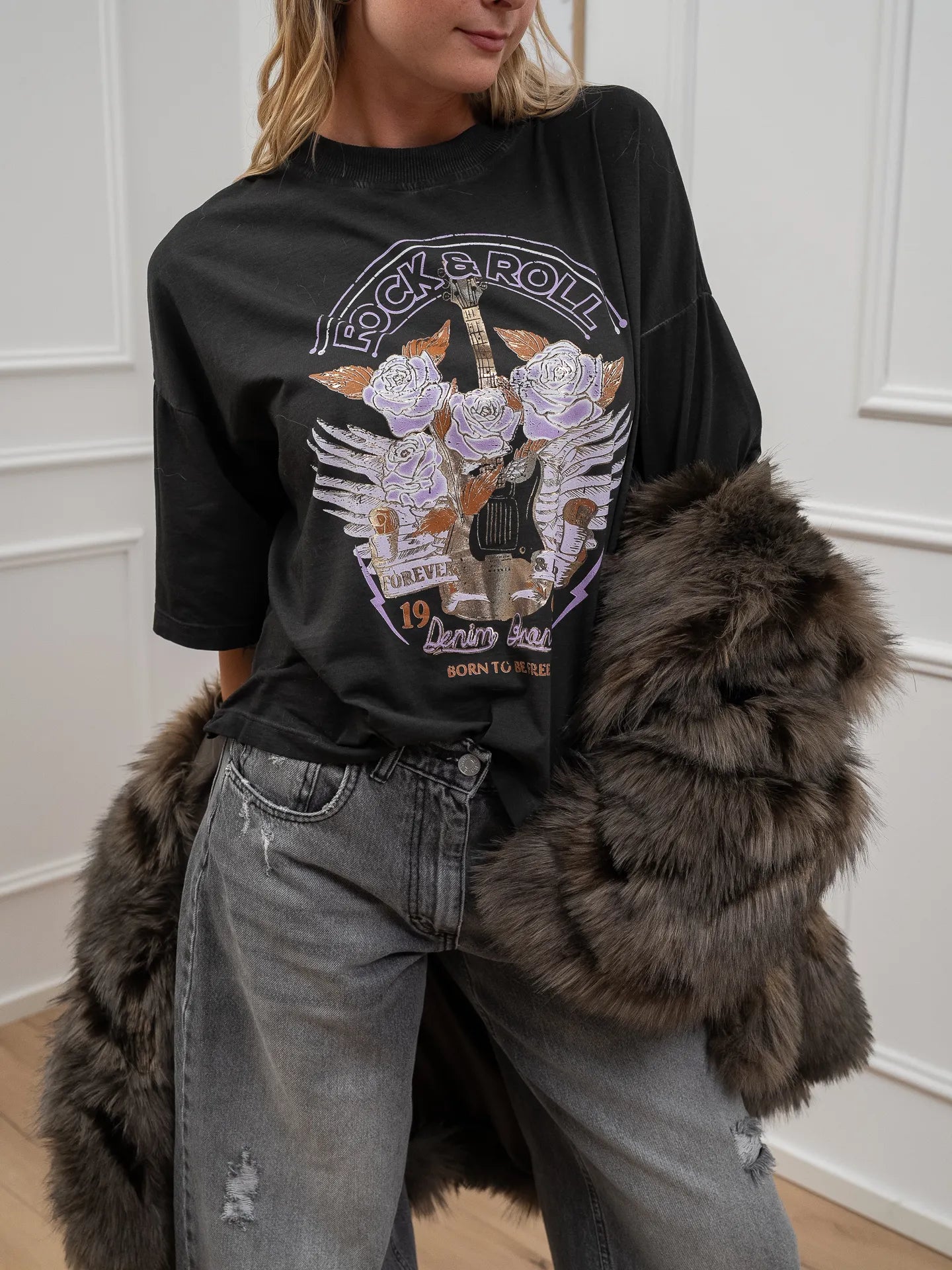 T shirt over Rock grigio piombo - HaveOne