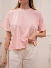 T shirt a scatoletta rosa mezza manica - HaveOne