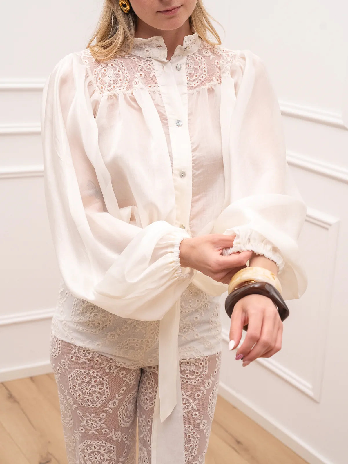 Camicia kimono bohemien burro con fusciacca - HaveOne