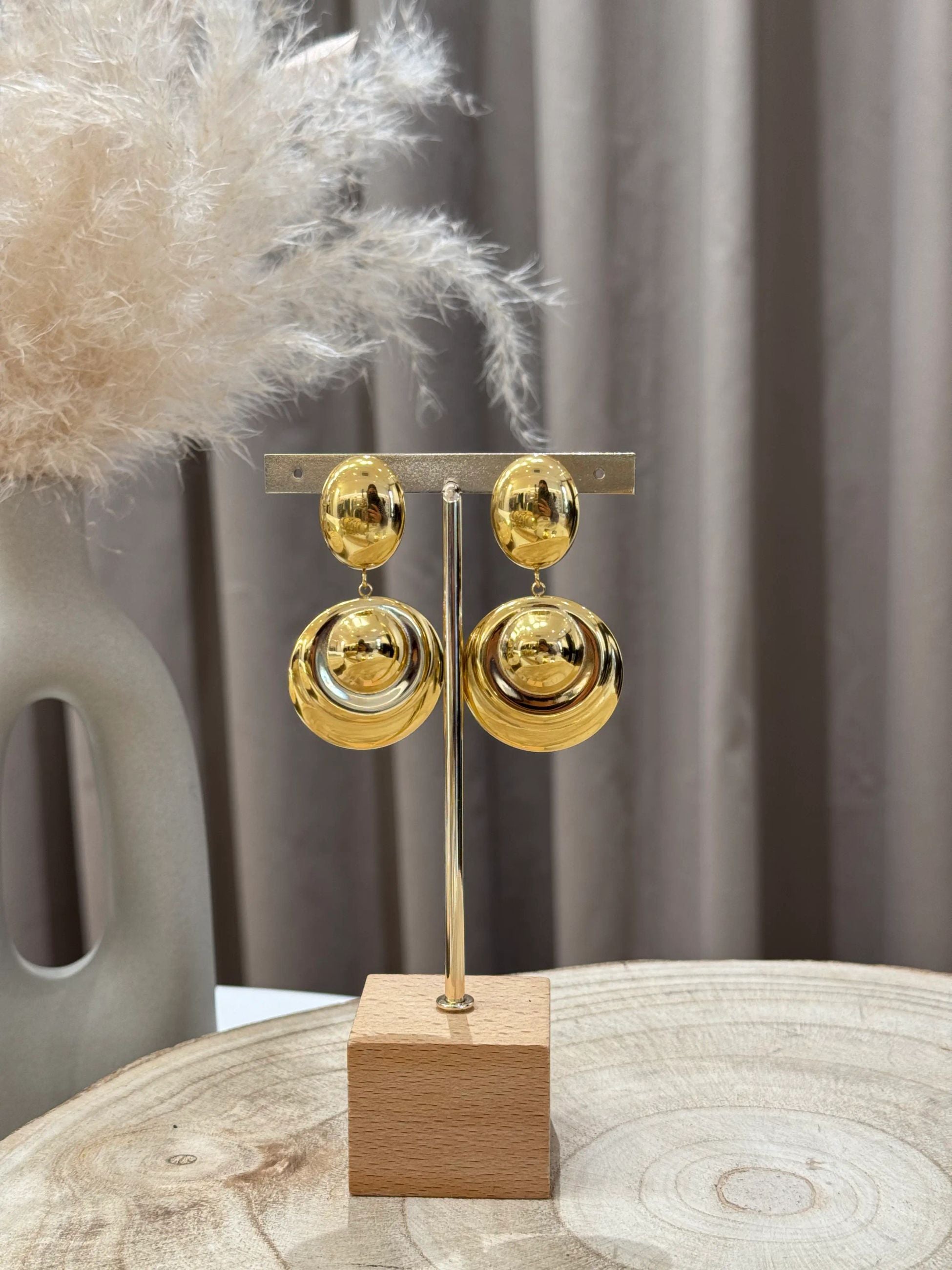 Orecchini maxi disco oro - Calibro Shop