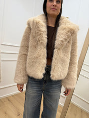 Pelliccia Sissy sabbia crop - HaveOne