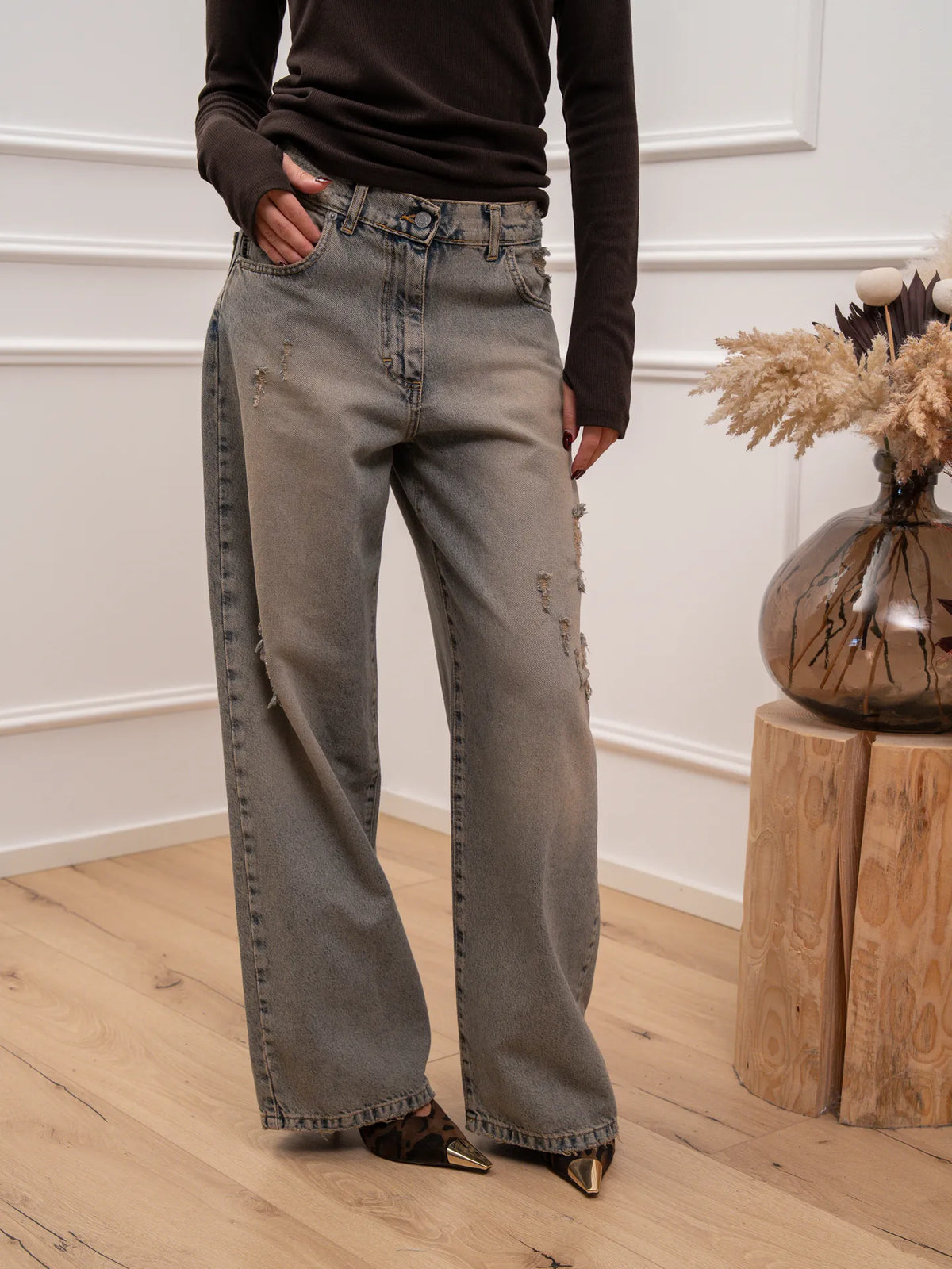 Jeans Bella denim vintage con strappi - HaveOne