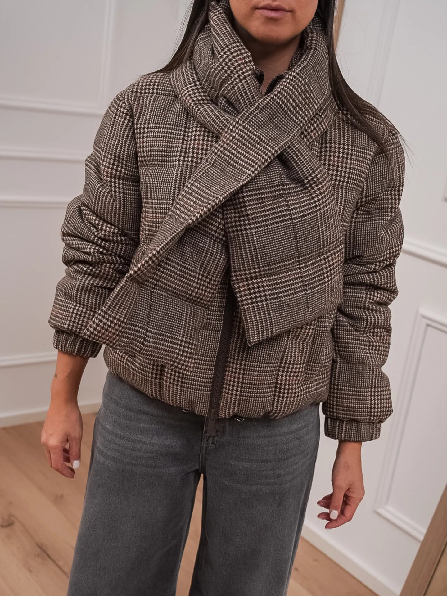 Piumino quadri in panno corto - Vicolo