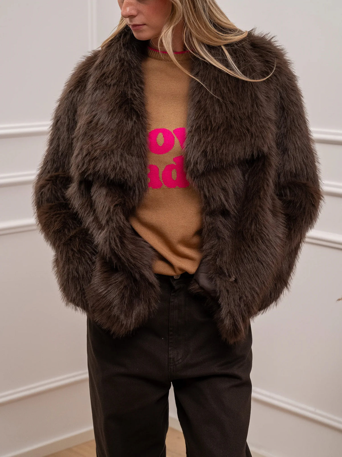 Pelliccia Grace con collo revers - Vicolo