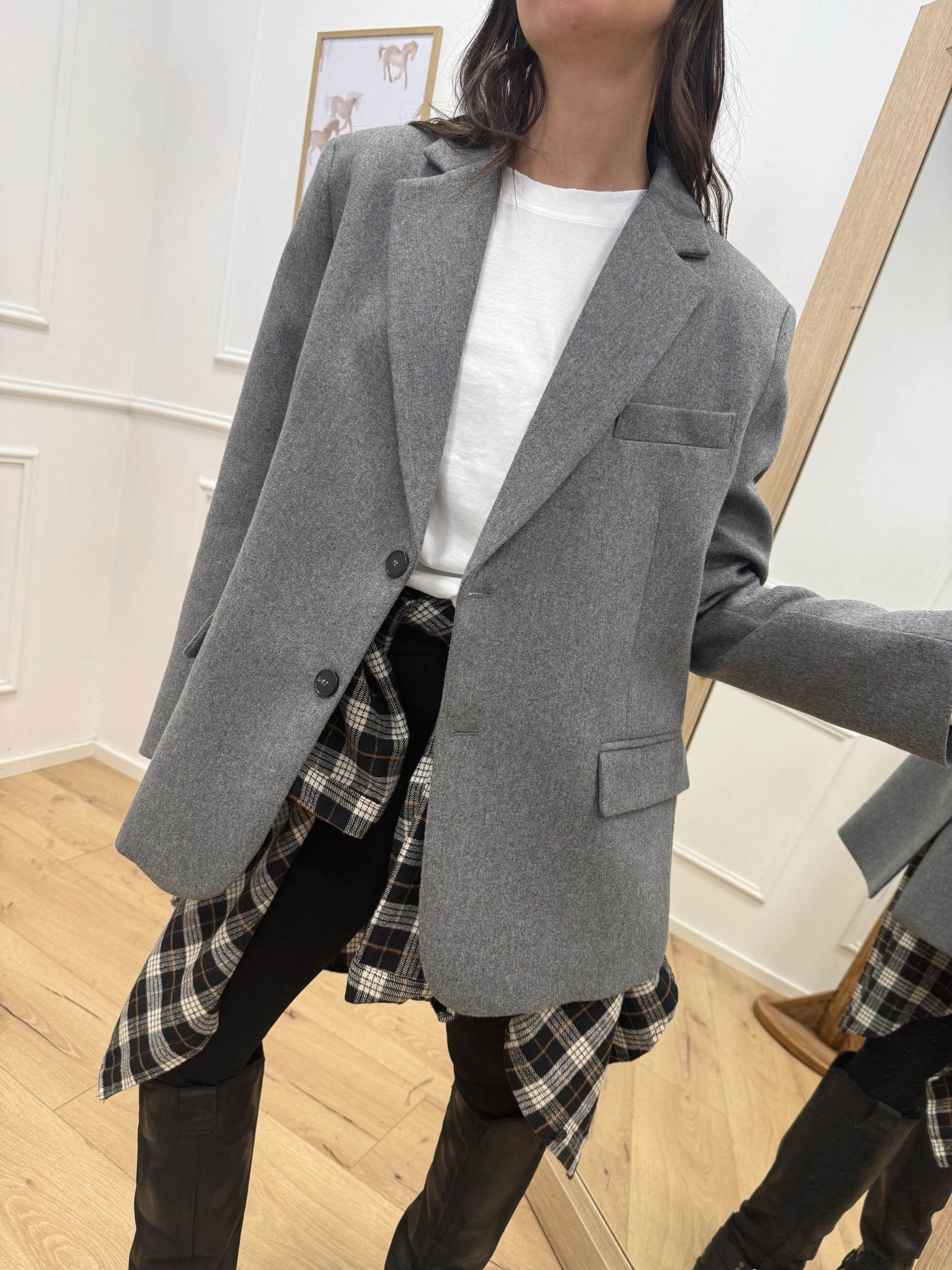 Giacca cappotto Ludo grigia scura - Vicolo