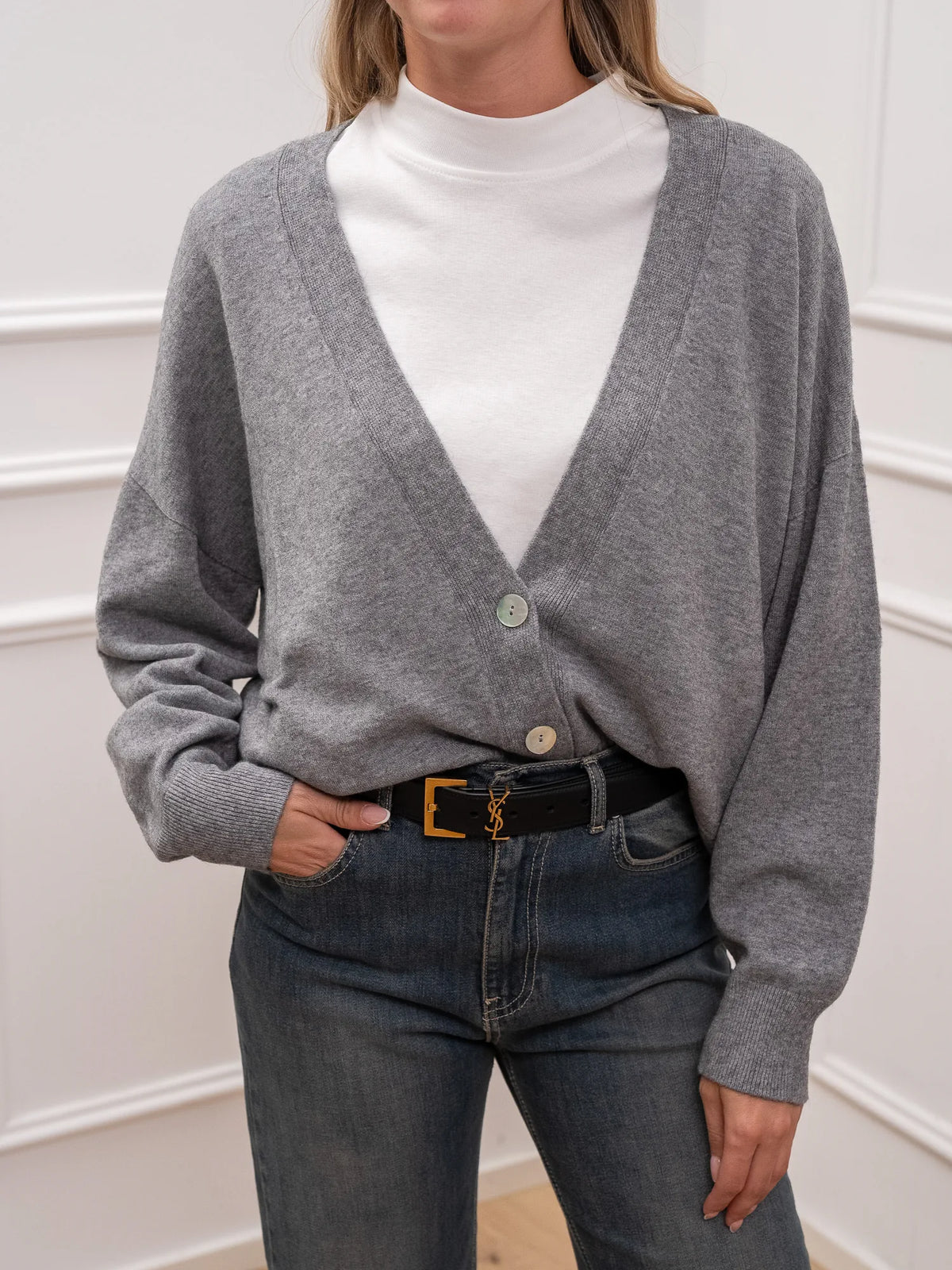 Cardigan doppio filo in viscosa - HaveOne