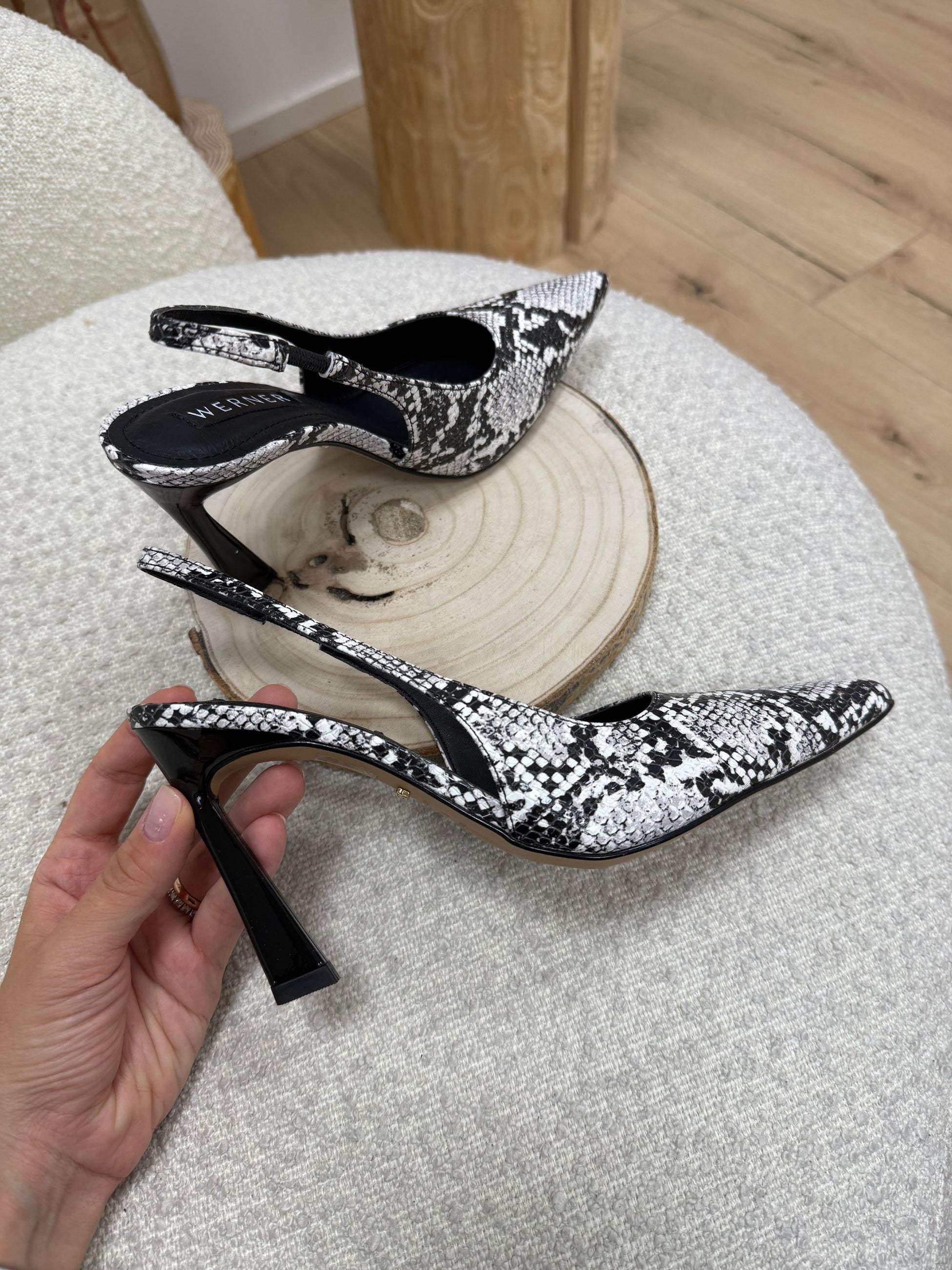 Décolleté slingback pitonato - Werner