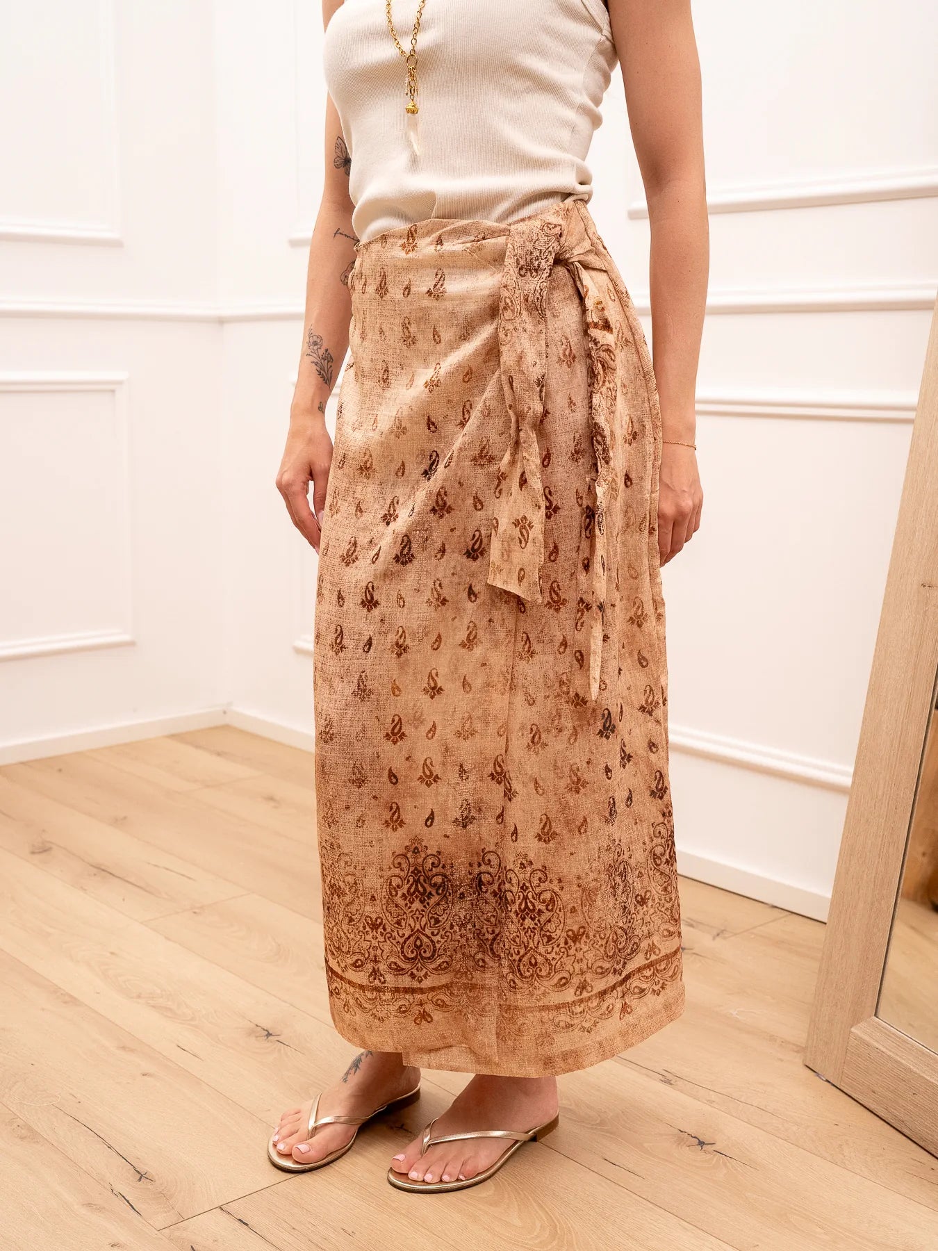 Gonna pareo stampa cashmere phard - Kontatto